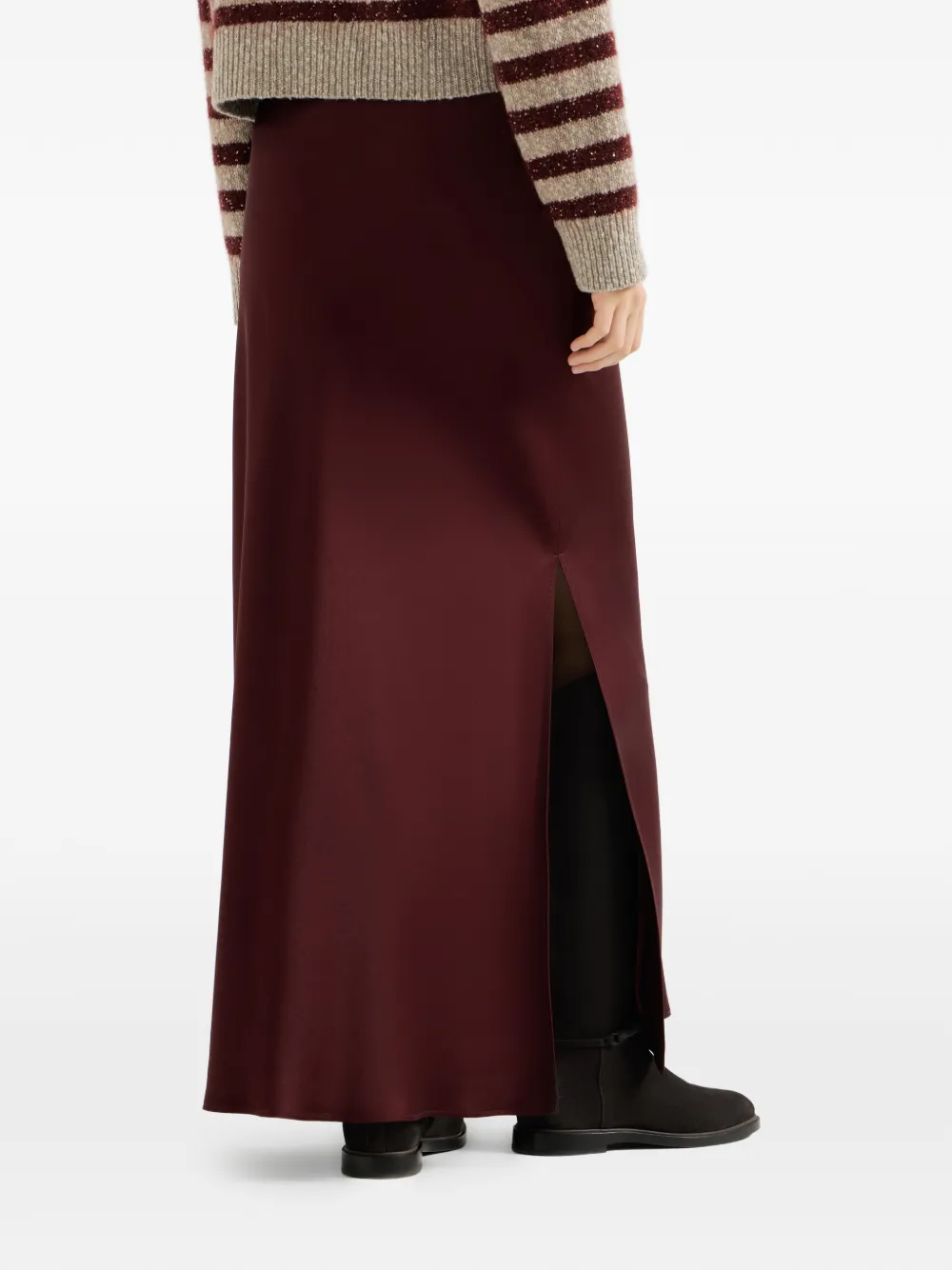 Brunello Cucinelli Satijnen rok Rood