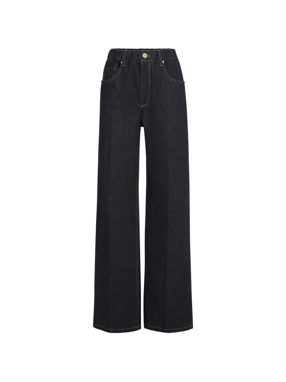Brunello Cucinelli Pantaloni denim con motivo Monili - Blu