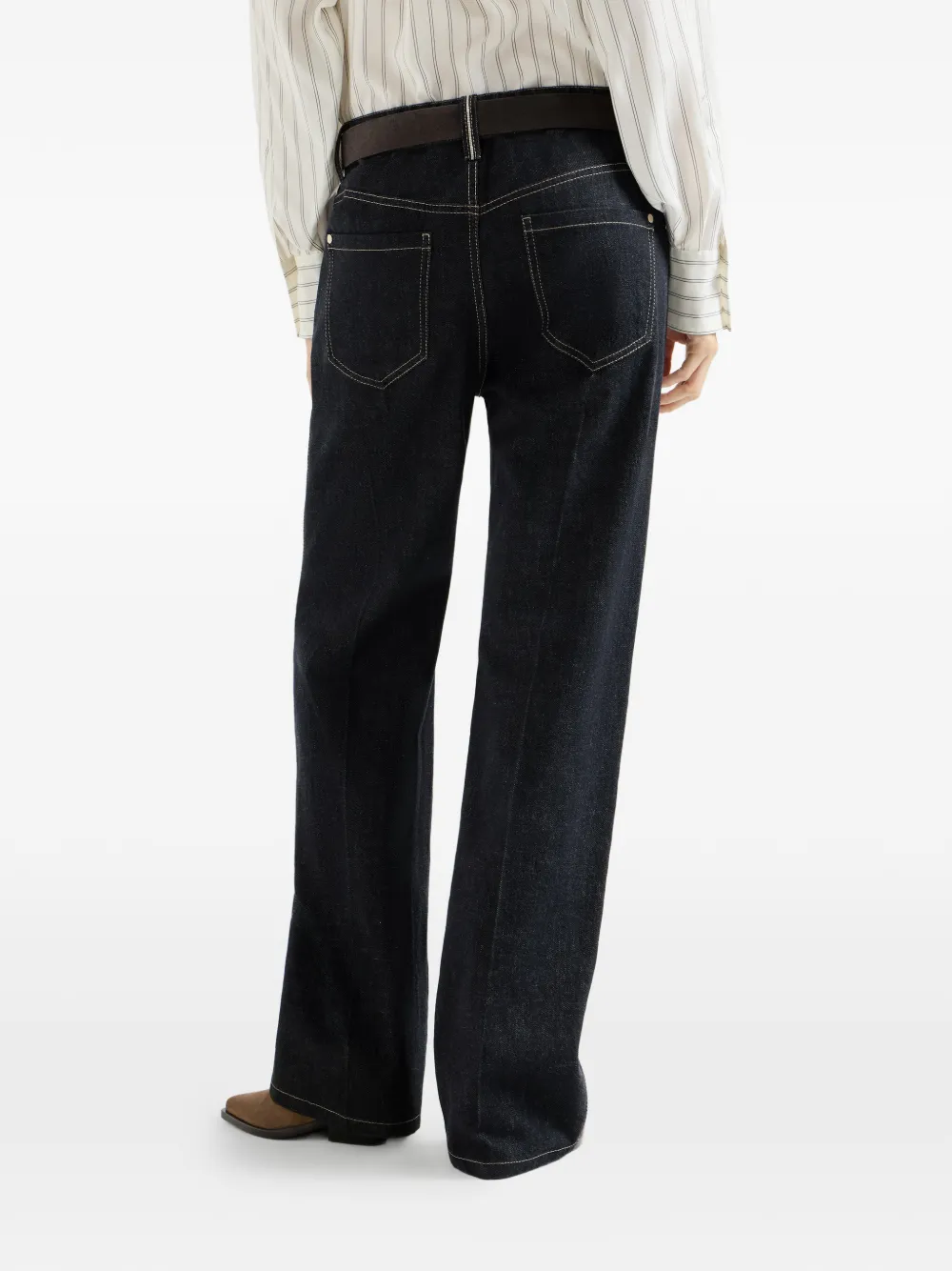 Brunello Cucinelli Denim broek met Monili Blauw