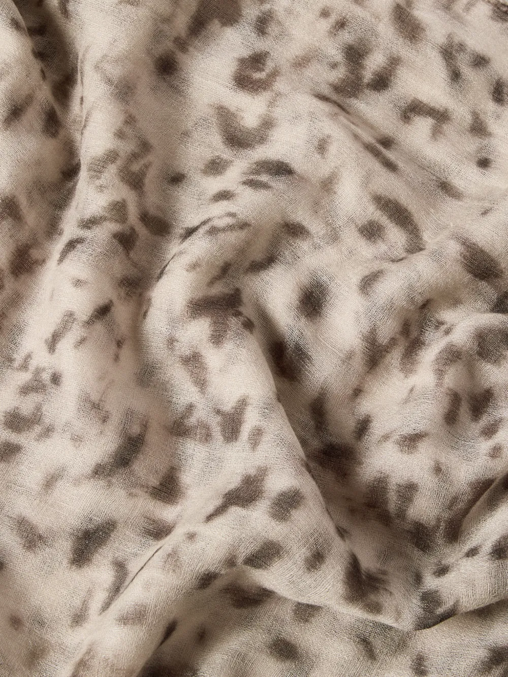 Brunello Cucinelli Kasjmier sjaal met lynx-print Beige