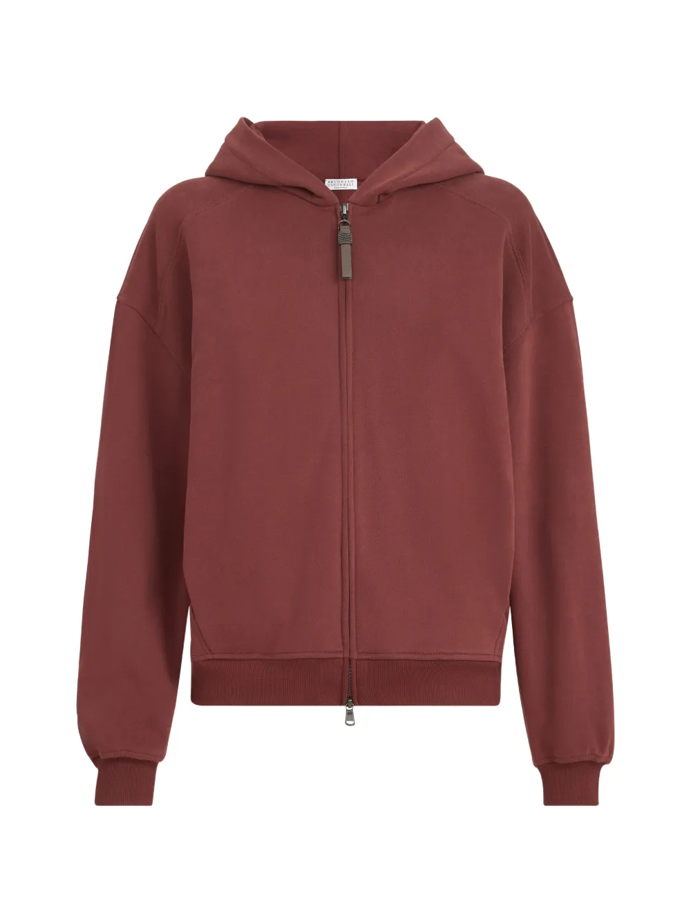 Brunello Cucinelli Top in spugna di cotone con tirante lucido - Rosso