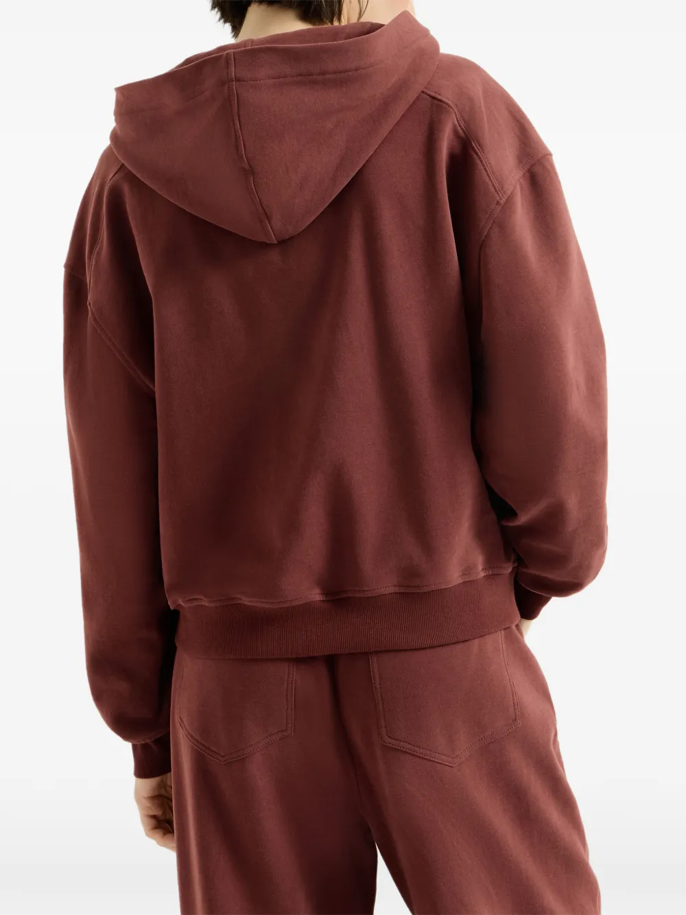 Brunello Cucinelli Katoenen badstof top met glanzende ritssluiting Rood
