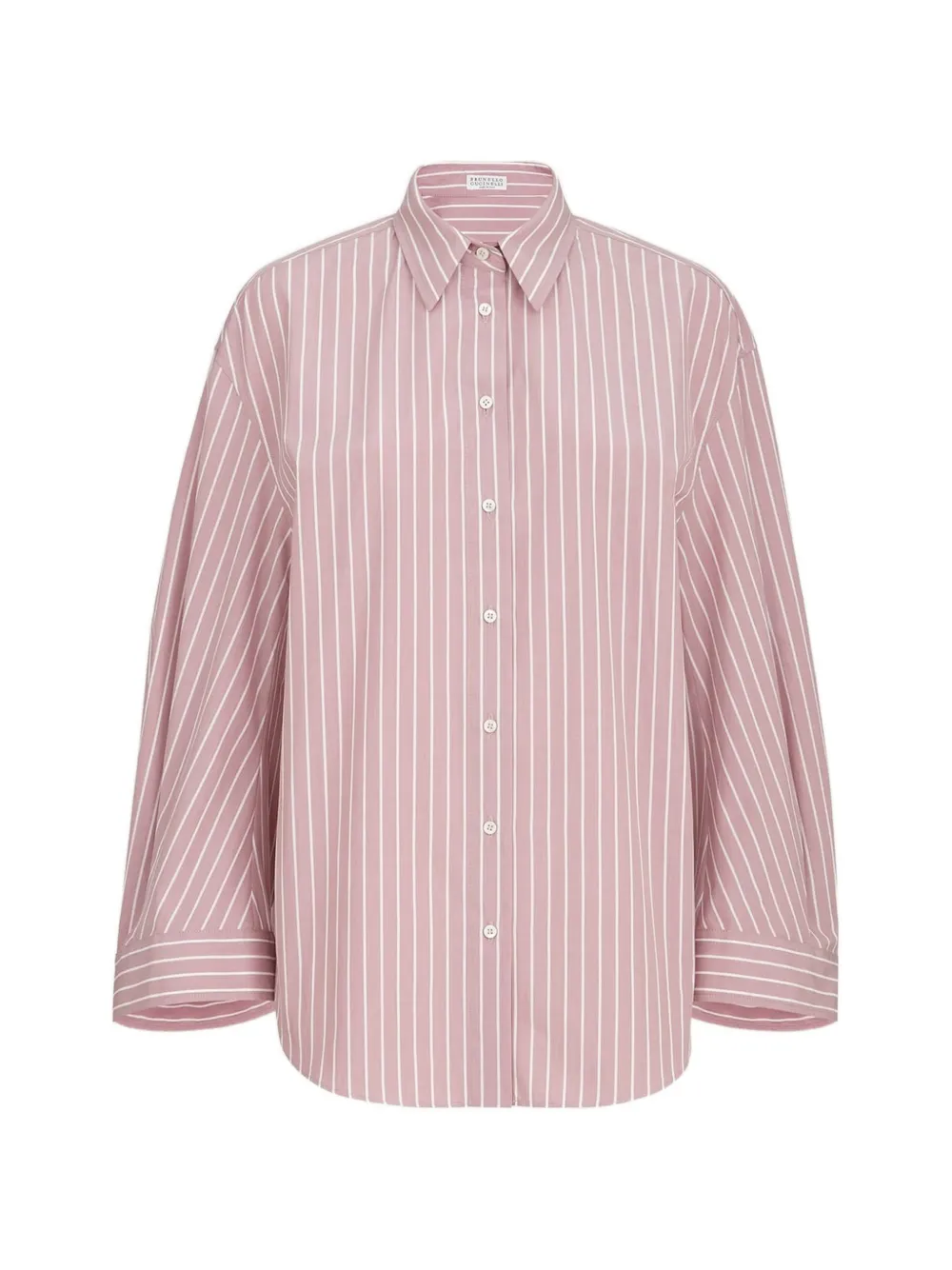 Brunello Cucinelli striped cotton-poplin shirt