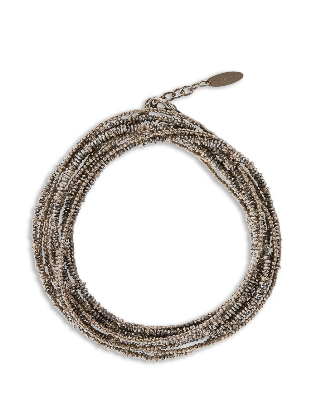 Brunello Cucinelli Bracciale in argento sterling con ematite