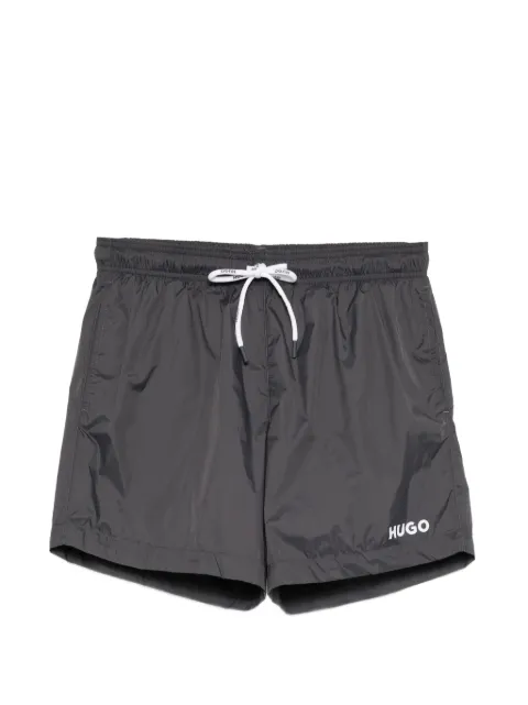 HUGO logo-print swim shorts