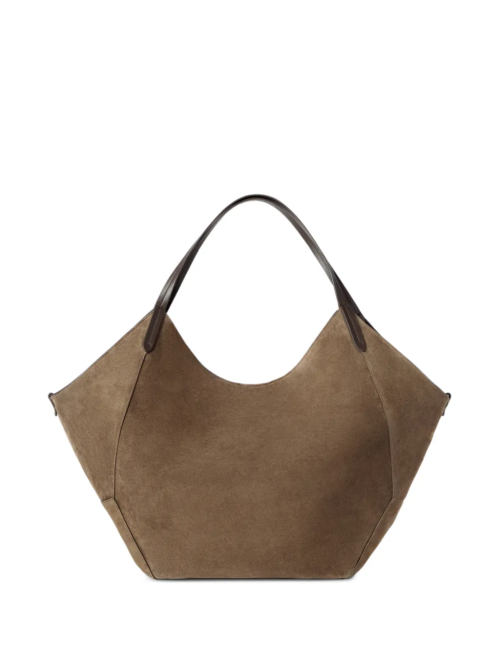  Brunello Cucinelli Sac De Shopping Bc Duo En Alpaga Waterproof Et Laine Prince De Galles Avec Monili - Marron 