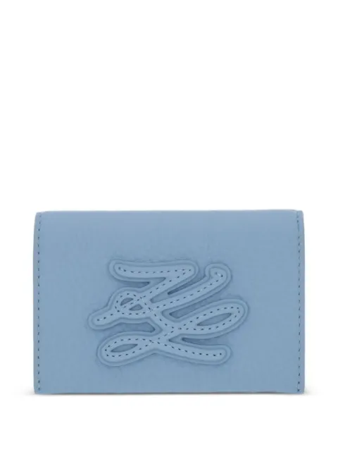 Karl Lagerfeld K/Autograph logo-patch pebbled wallet