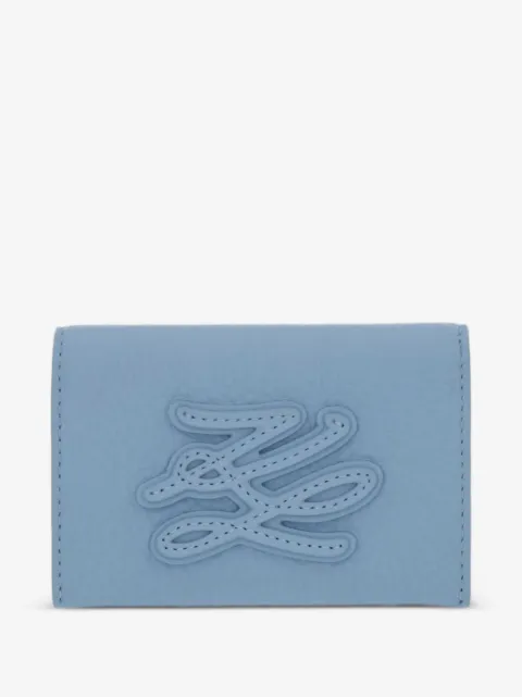 Karl Lagerfeld K/Autograph logo-patch pebbled wallet