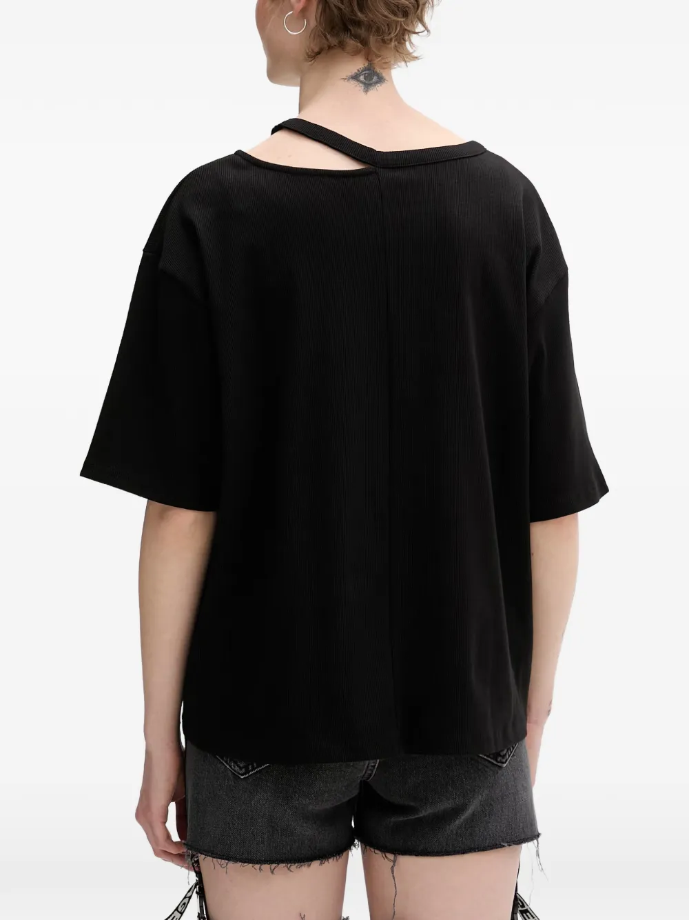 Karl Lagerfeld Jeans T-shirt met logoprint Zwart