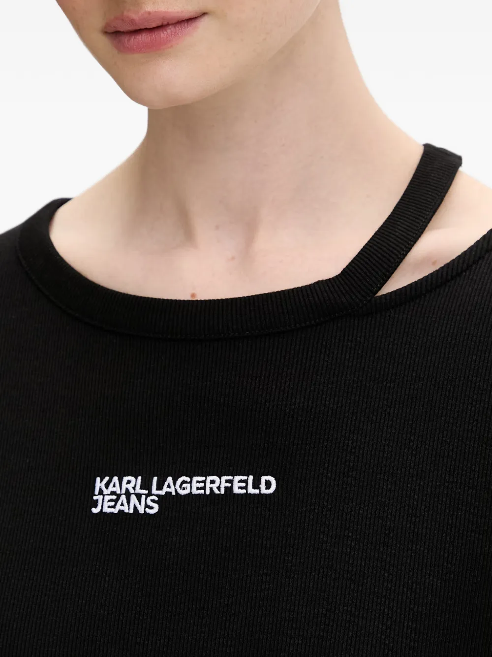 Karl Lagerfeld Jeans T-shirt met logoprint Zwart