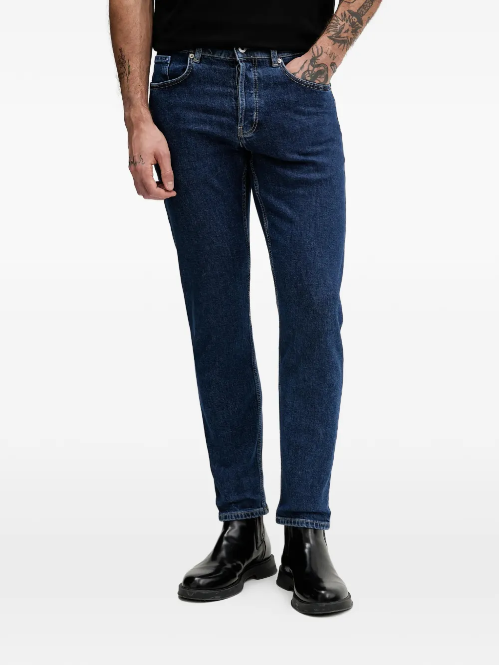 Karl Lagerfeld Jeans logo-patch jeans - Blu