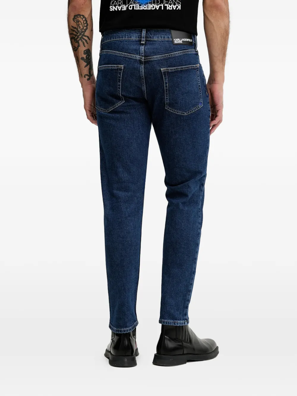 Karl Lagerfeld Jeans met logopatch Blauw