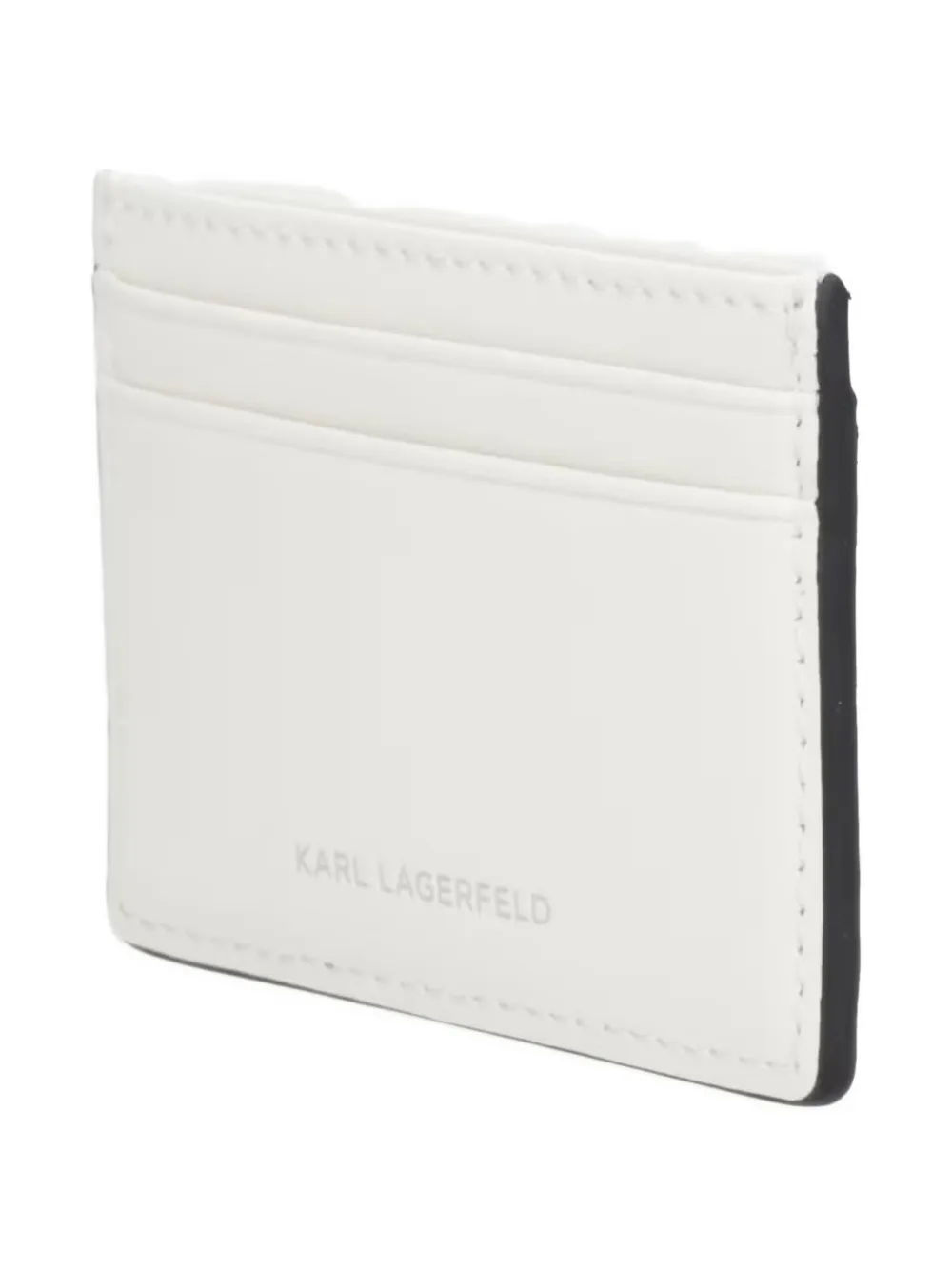 Karl Lagerfeld Ikon geperforeerde pasjeshouder Wit