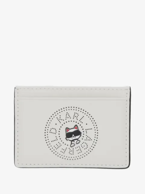 Karl Lagerfeld Ikon perforated card holder