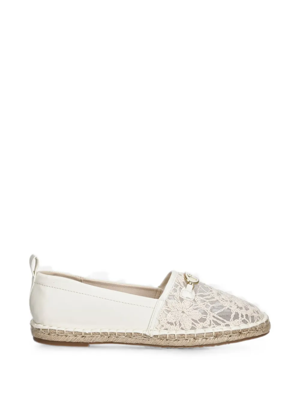 Liu •jo Lace-panel Logo-plaque Espadrilles In White
