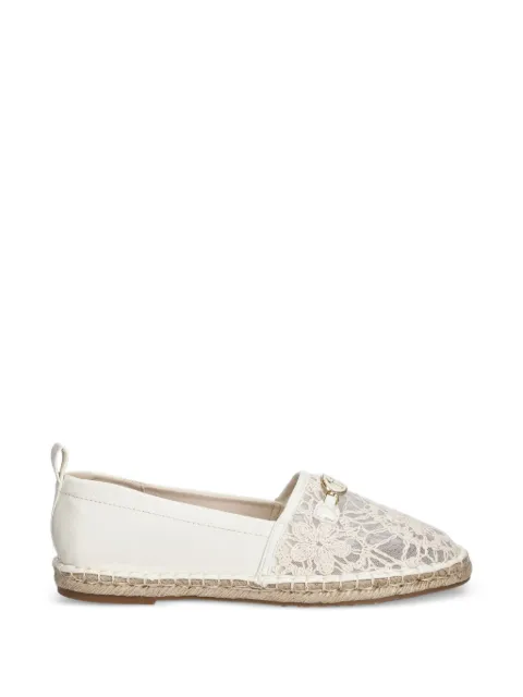LIU JO lace-panel logo-plaque espadrilles
