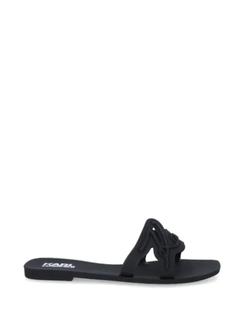 Karl Lagerfeld logo-embossed slides