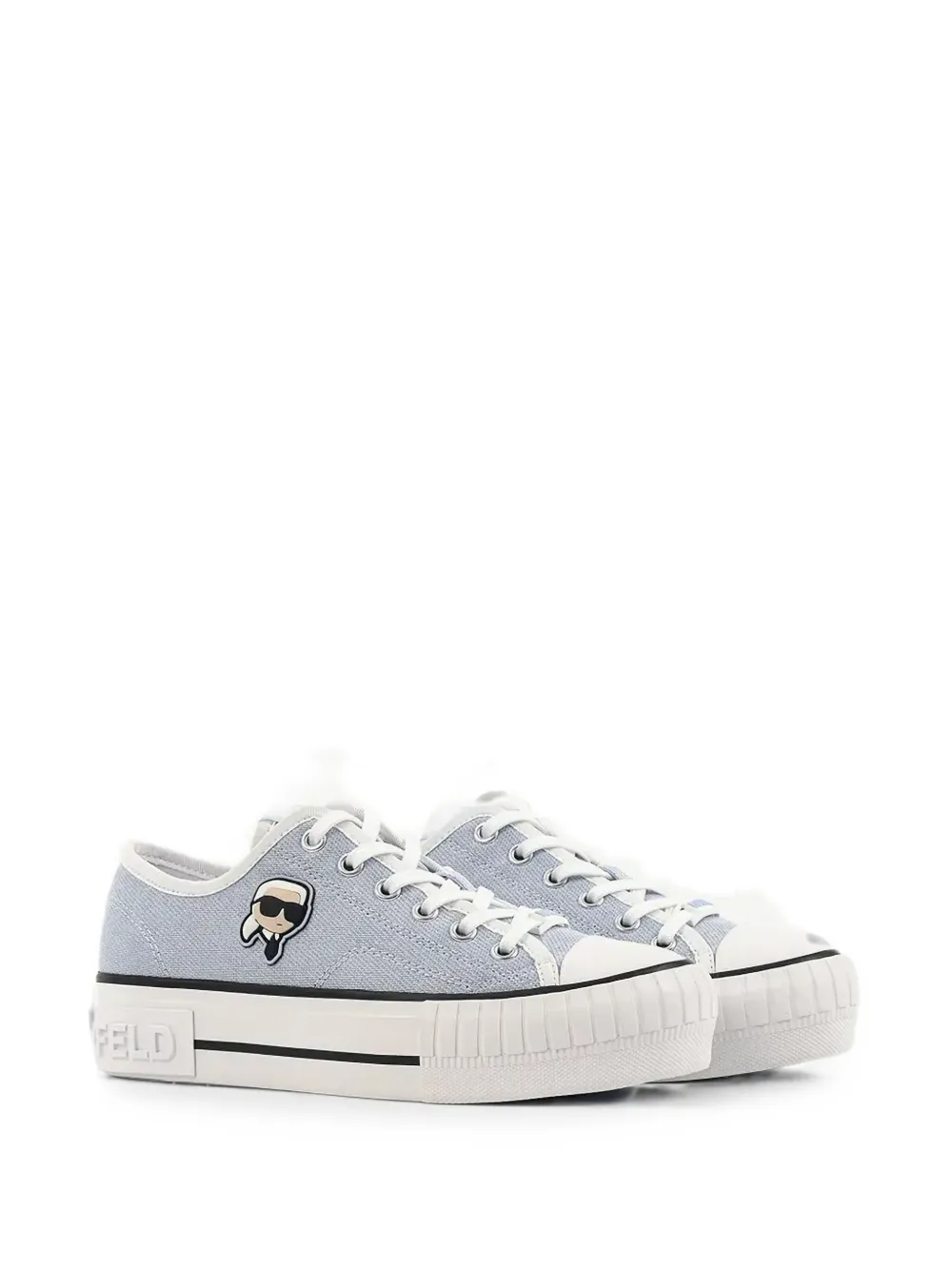 Karl Lagerfeld Kampus Max Nft Ikonik-patch platform sneakers Blauw