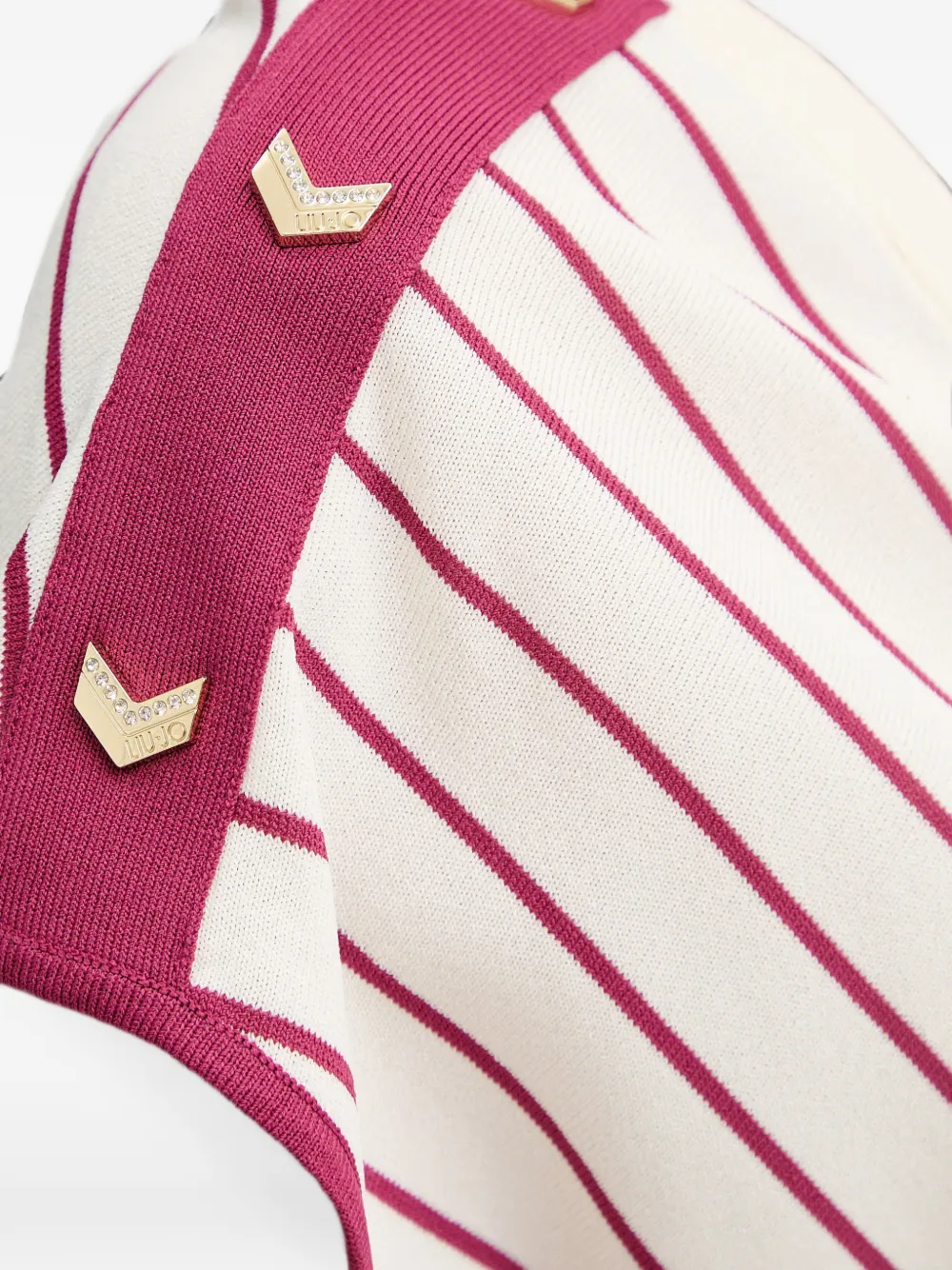 LIU JO Gestreepte trui met chevron-streep Wit