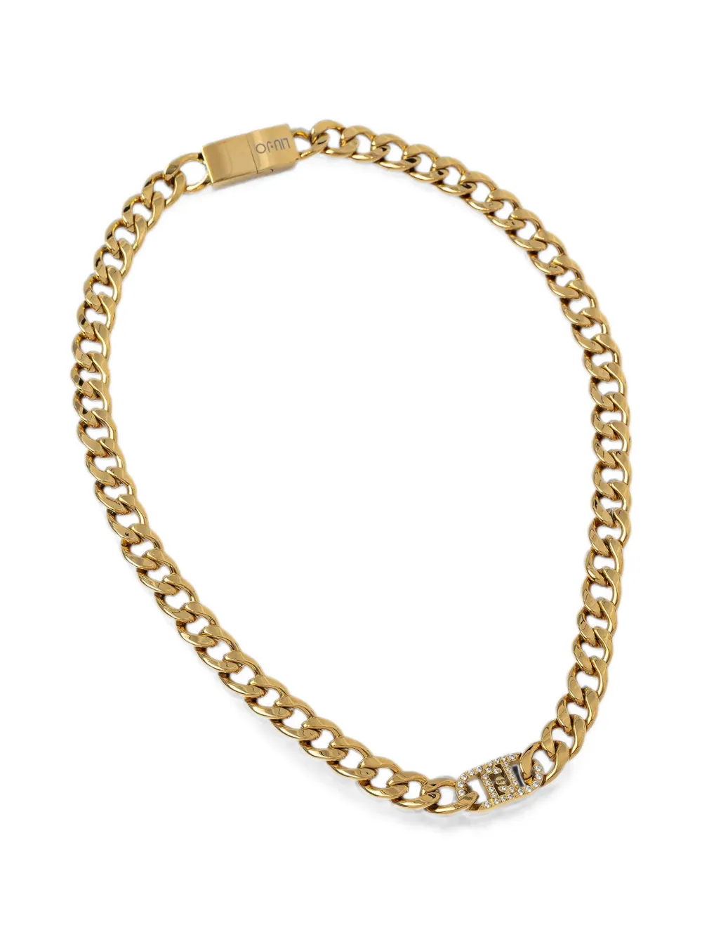 LIU JO crystal-embellished curb-link necklace - Gold