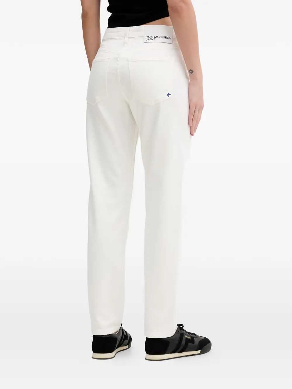 Karl Lagerfeld Jeans met logopatch Wit