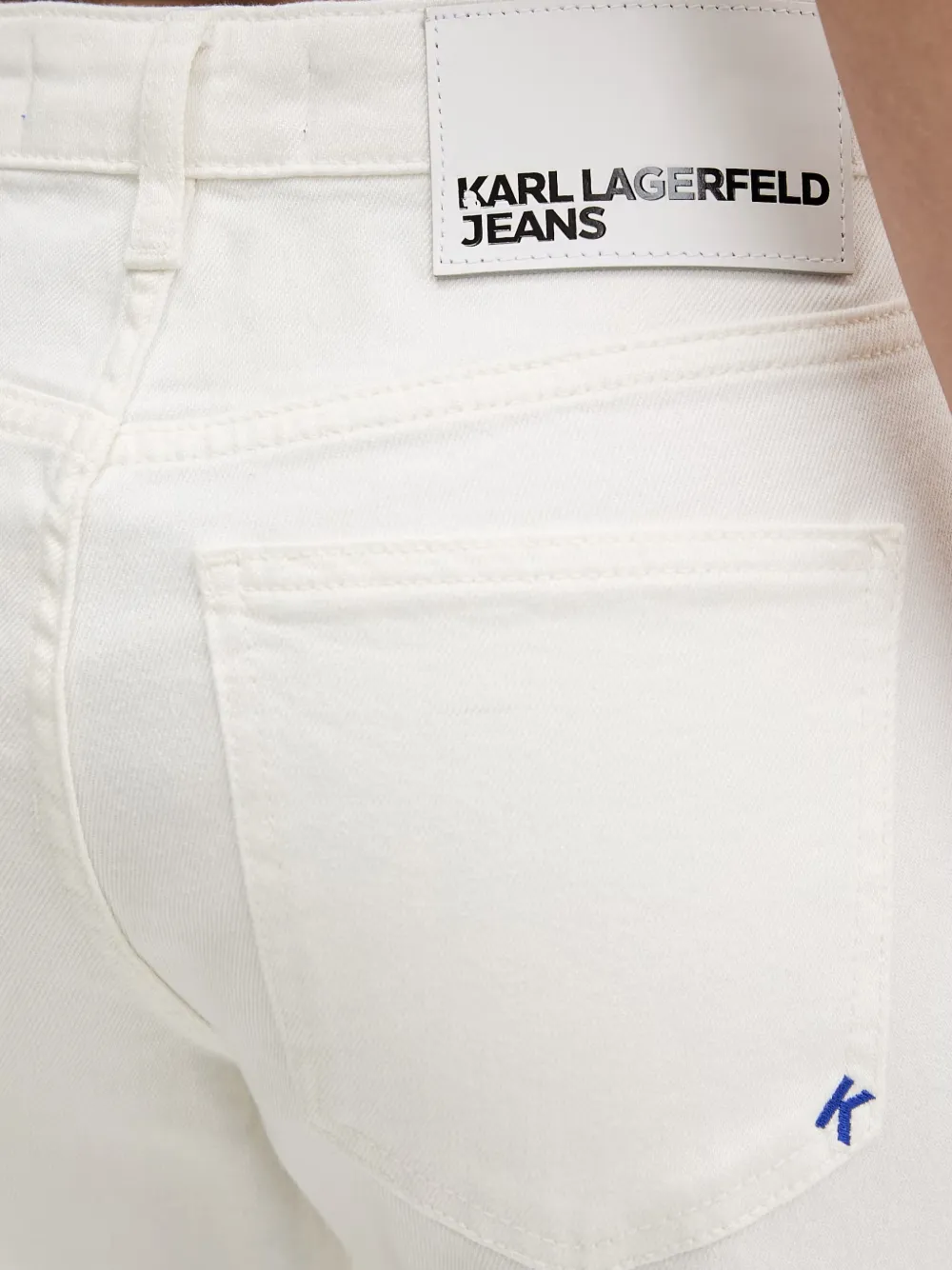 Karl Lagerfeld Jeans met logopatch Wit
