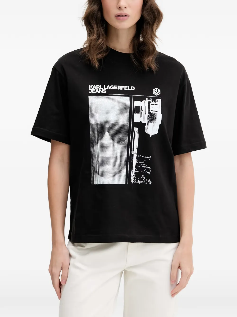 Karl Lagerfeld Jeans T-shirt con grafica - Nero