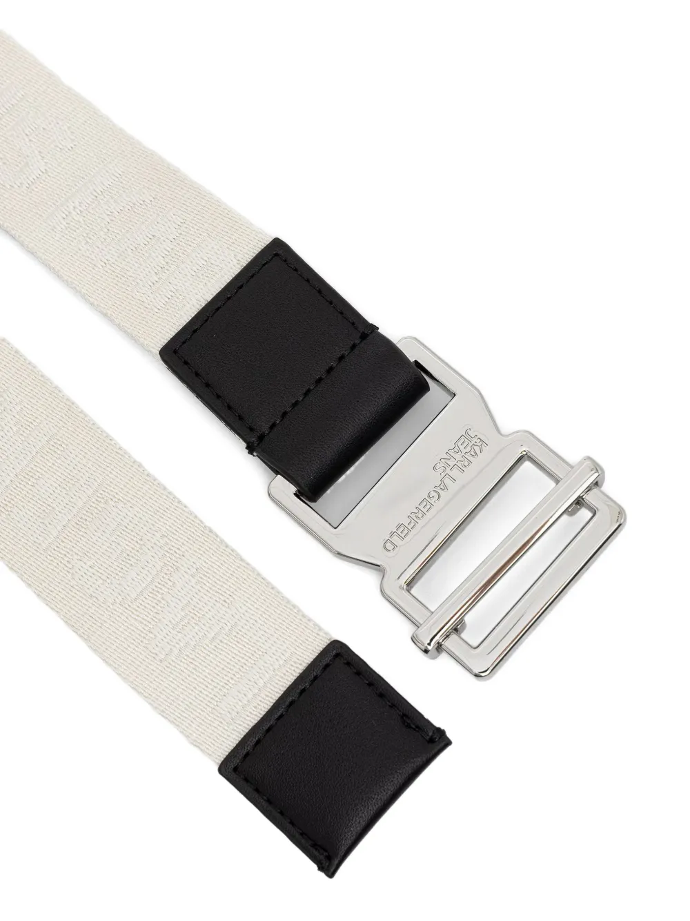 Karl Lagerfeld Jeans Riem met logo-jacquard Beige