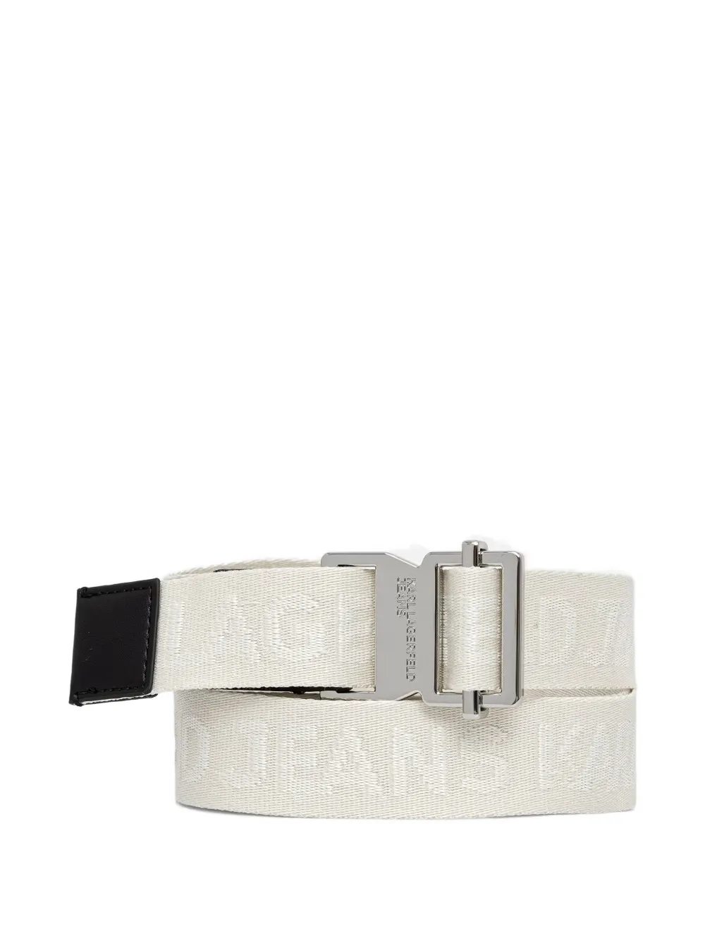Karl Lagerfeld Jeans logo-jacquard webbed belt - Toni neutri