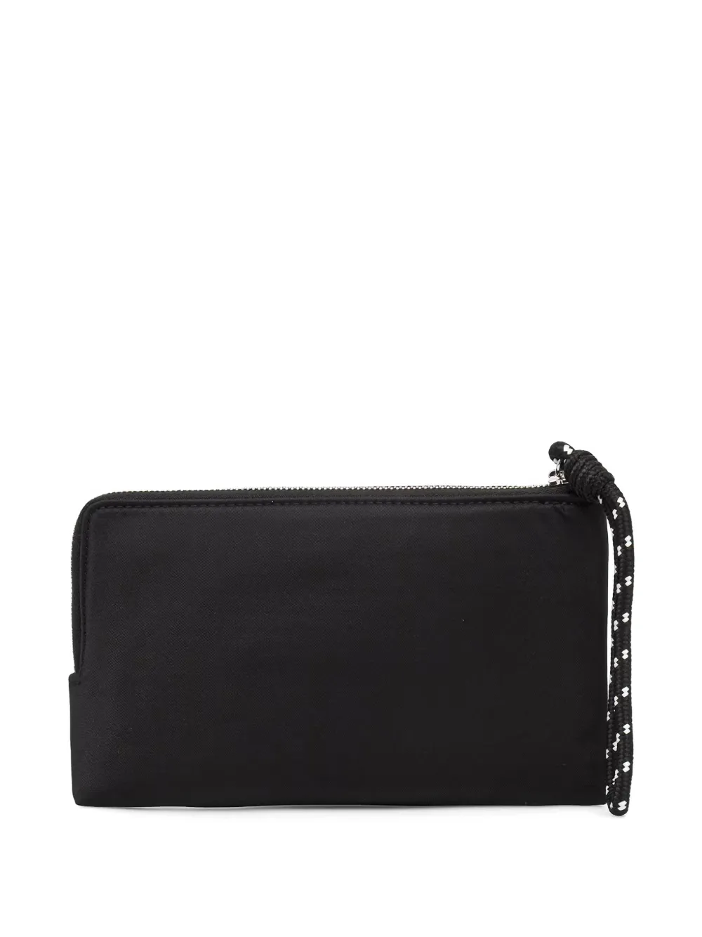Karl Lagerfeld Clutch met logoplakkaat en touw afwerking Zwart