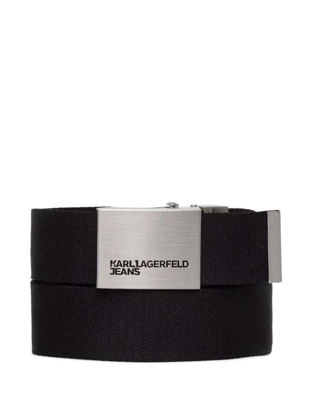 Karl Lagerfeld Jeans reversible logo-print belt - Schwarz
