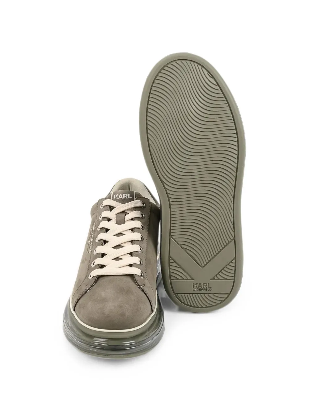 Karl Lagerfeld transparent-sole sneakers Groen