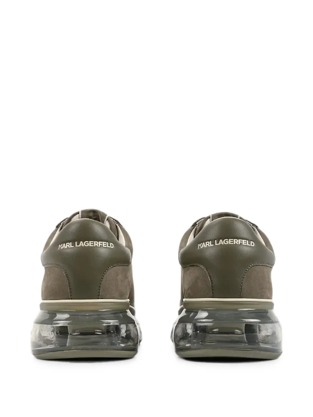 Karl Lagerfeld transparent-sole sneakers Groen