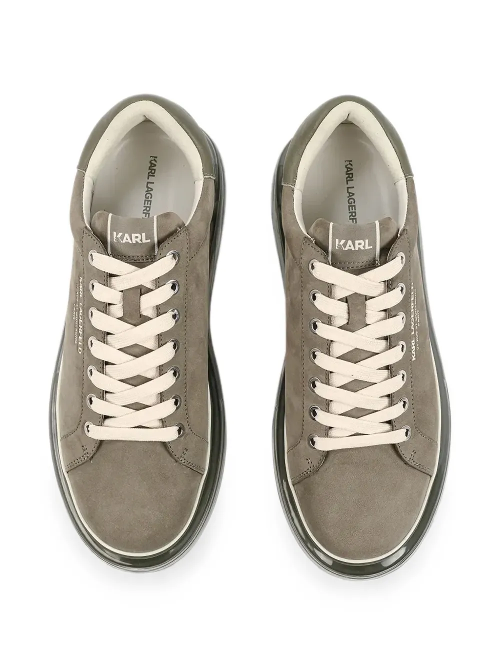 Karl Lagerfeld transparent-sole sneakers Groen