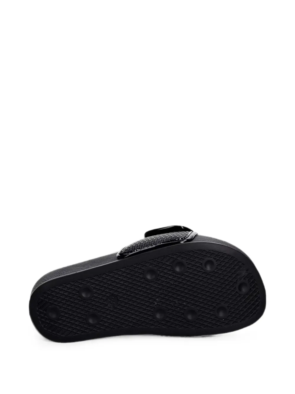 LIU JO woven-effect platform slides Zwart