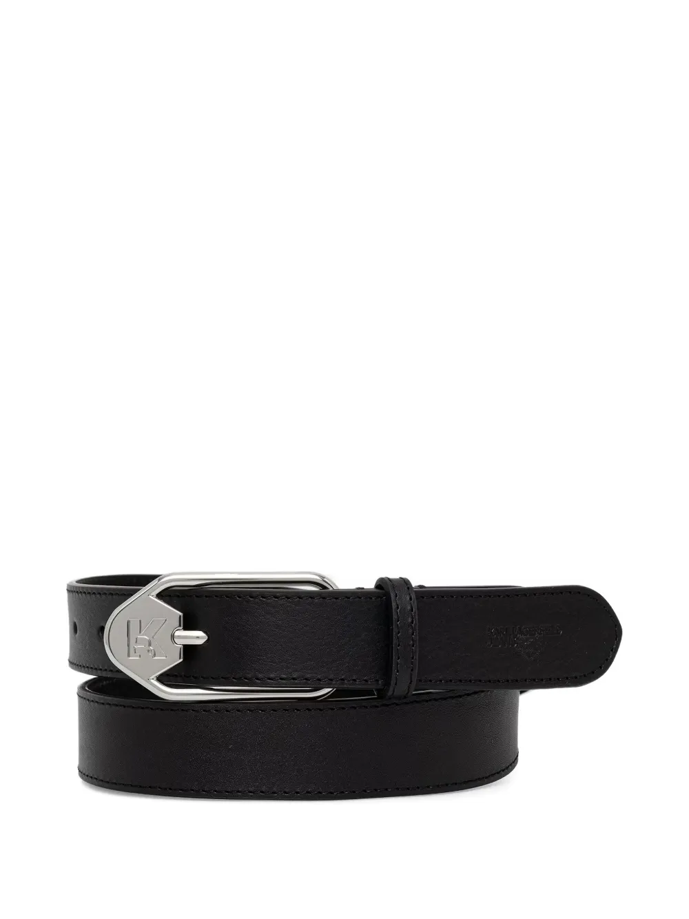 Karl Lagerfeld Jeans logo-plaque buckle belt - Nero