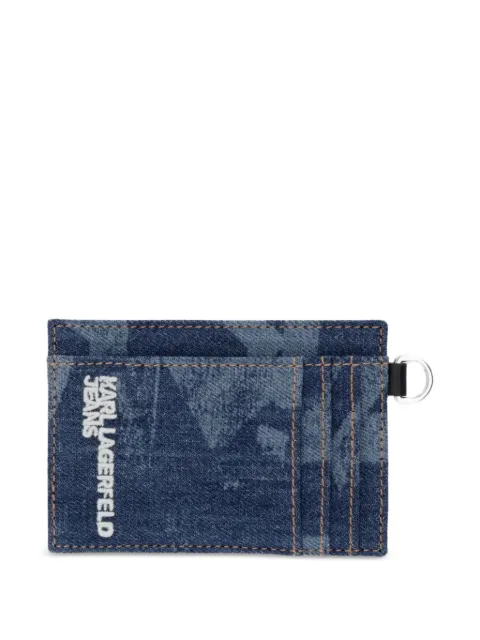 Karl Lagerfeld Jeans tarjetero vaquero con logo estampado