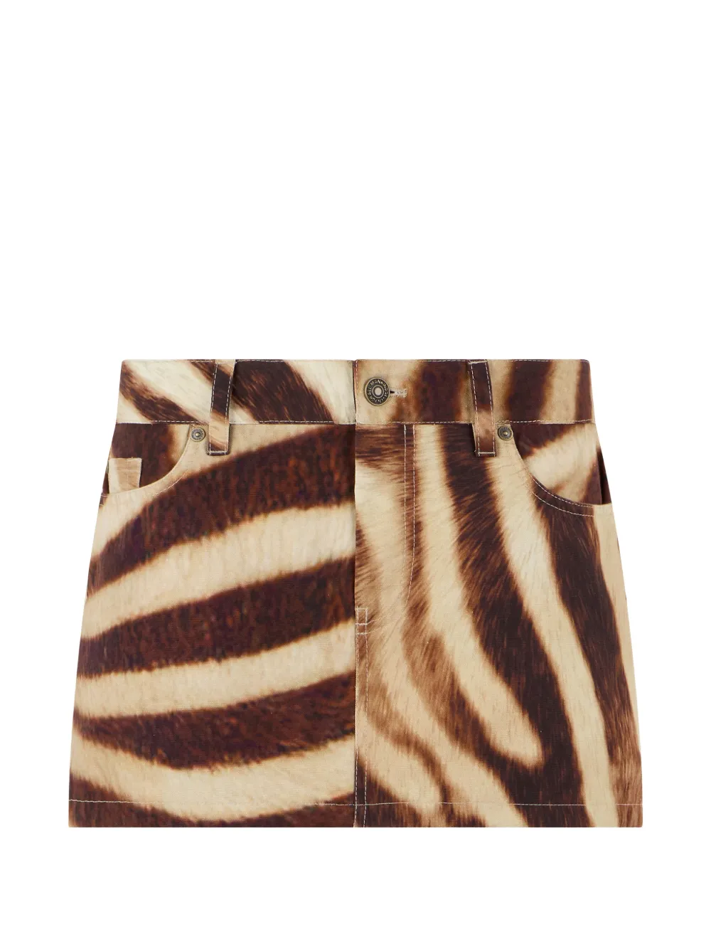 7 For All Mankind short zebra-print skirt - Toni neutri