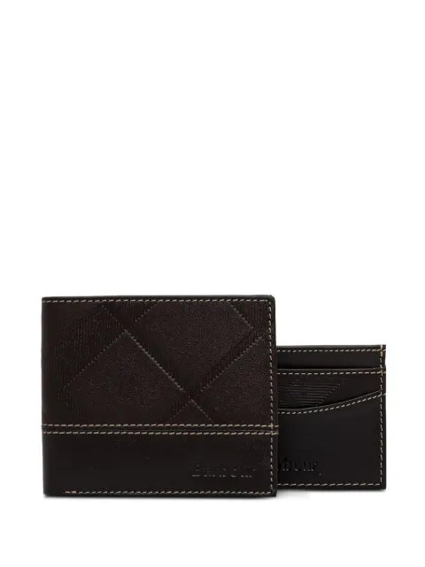 Barbour Tyneside leather wallet and card holder set (set of two)