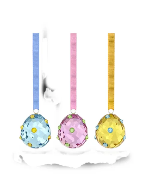 Swarovski Idyllia crystal-embellished faceted ornaments