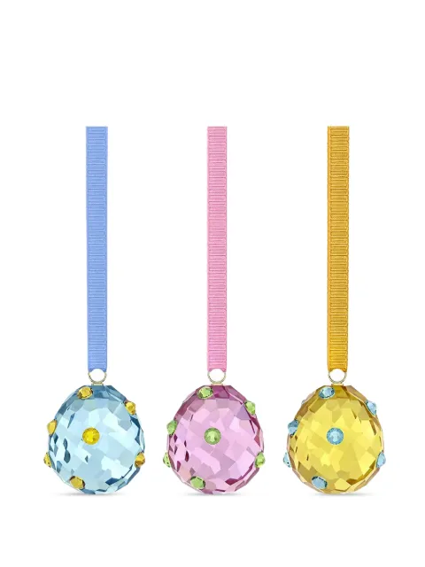 Swarovski Idyllia crystal-embellished faceted ornaments