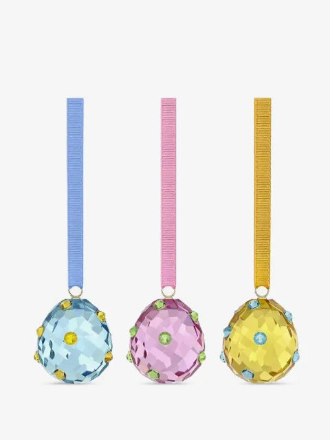 Swarovski Idyllia crystal-embellished faceted ornaments