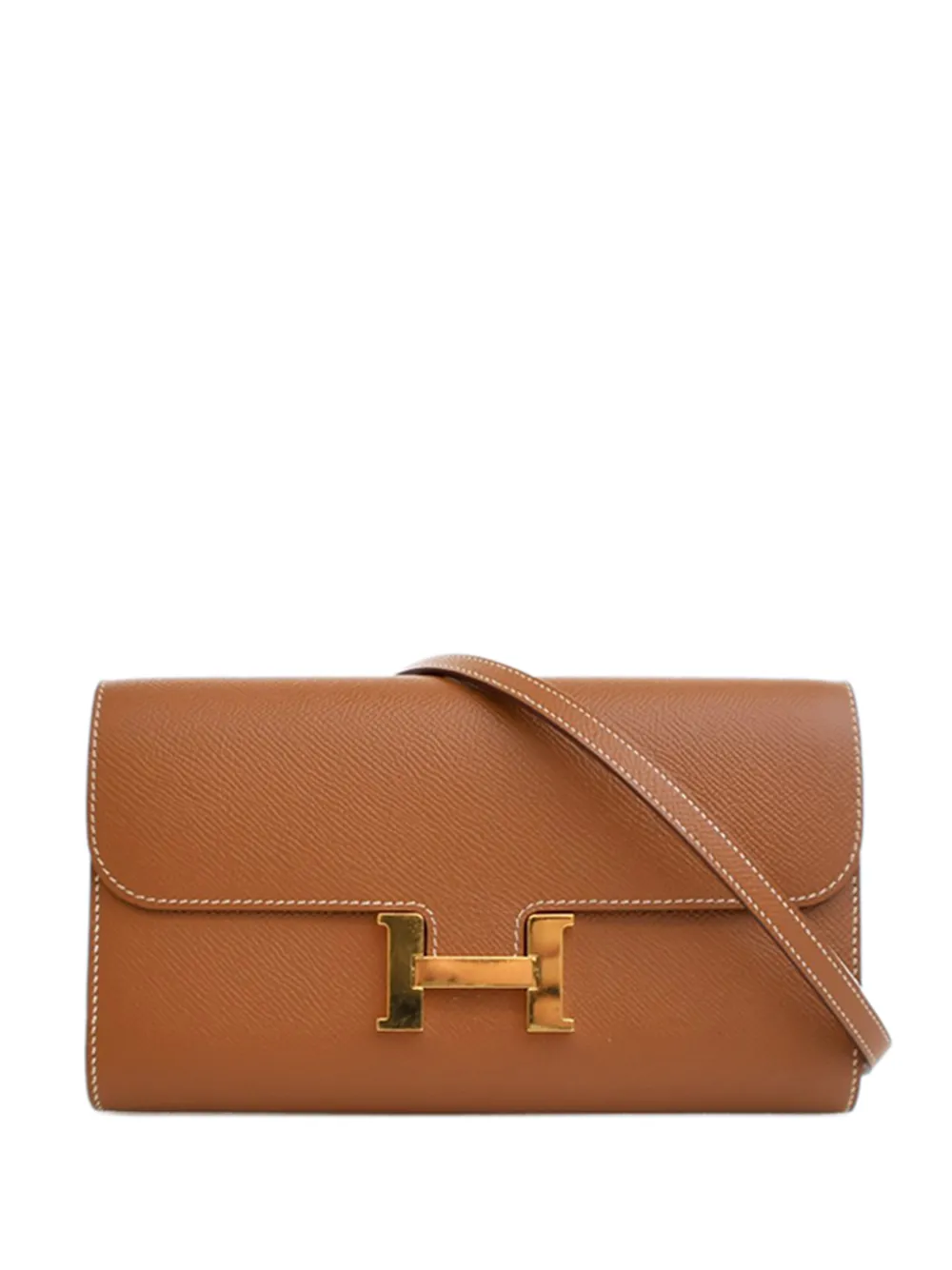 Hermès Pre-Owned 2022 Epsom Constance Long To Go Wallet crossbody bag - Marrone