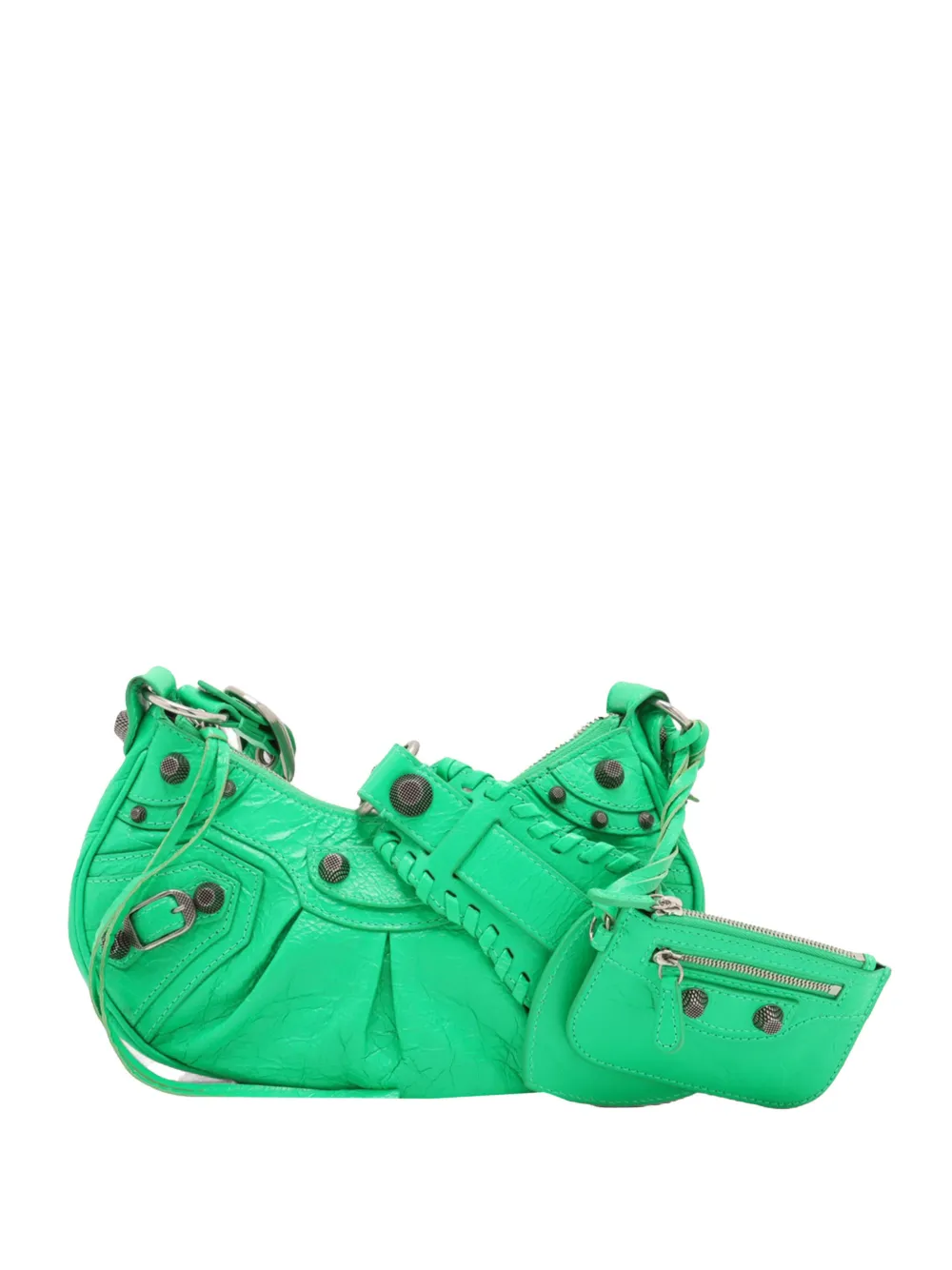 Balenciaga Pre-Owned 2022 Lambskin Motocross Le Cagole XS crossbody bag - Verde
