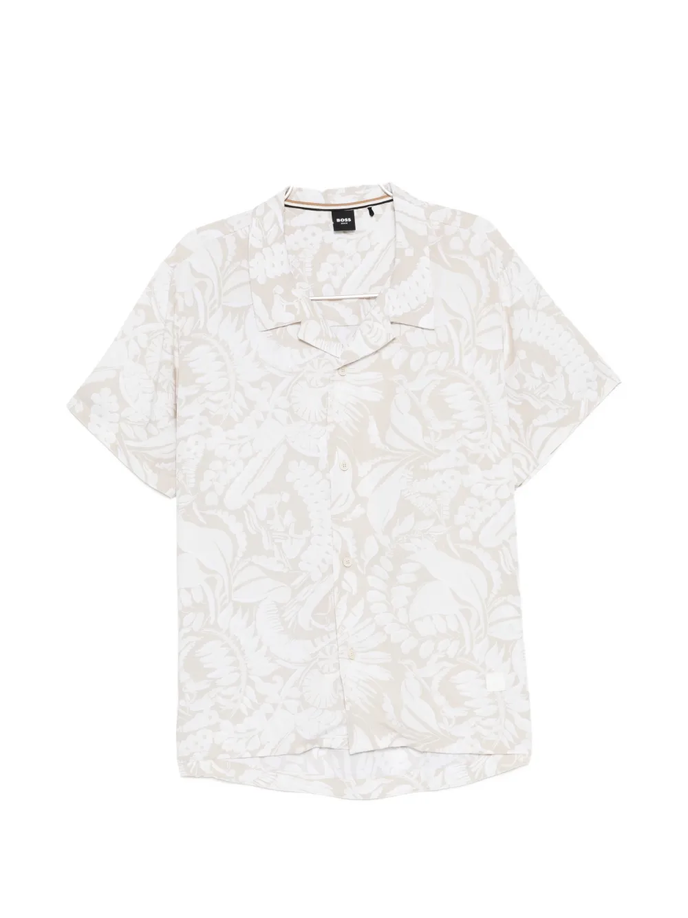 BOSS leaf-print swim shorts - Nude