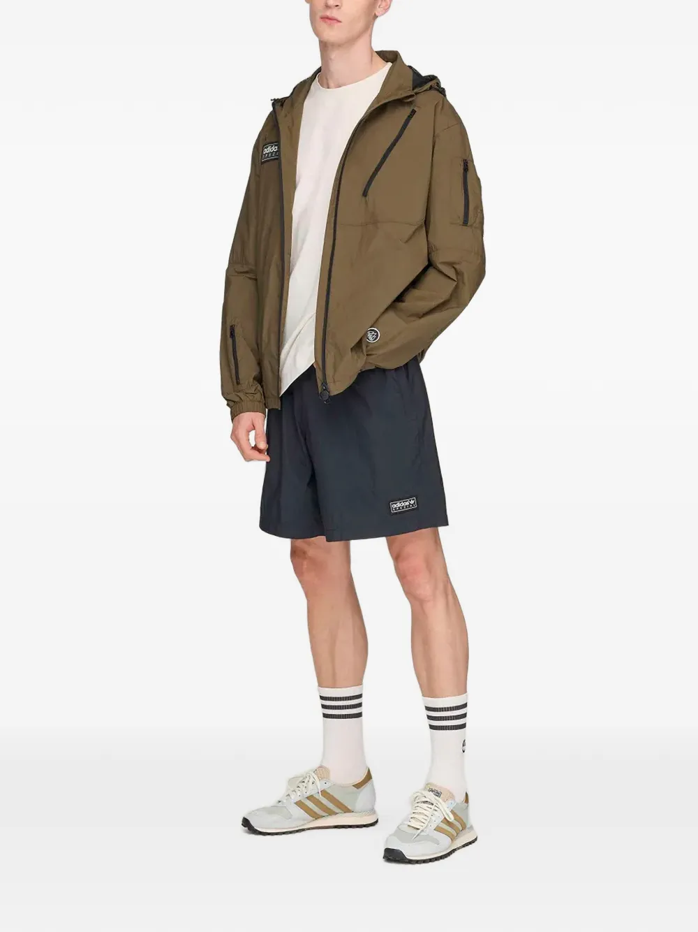 adidas Spzl Buckstead jack met capuchon Bruin