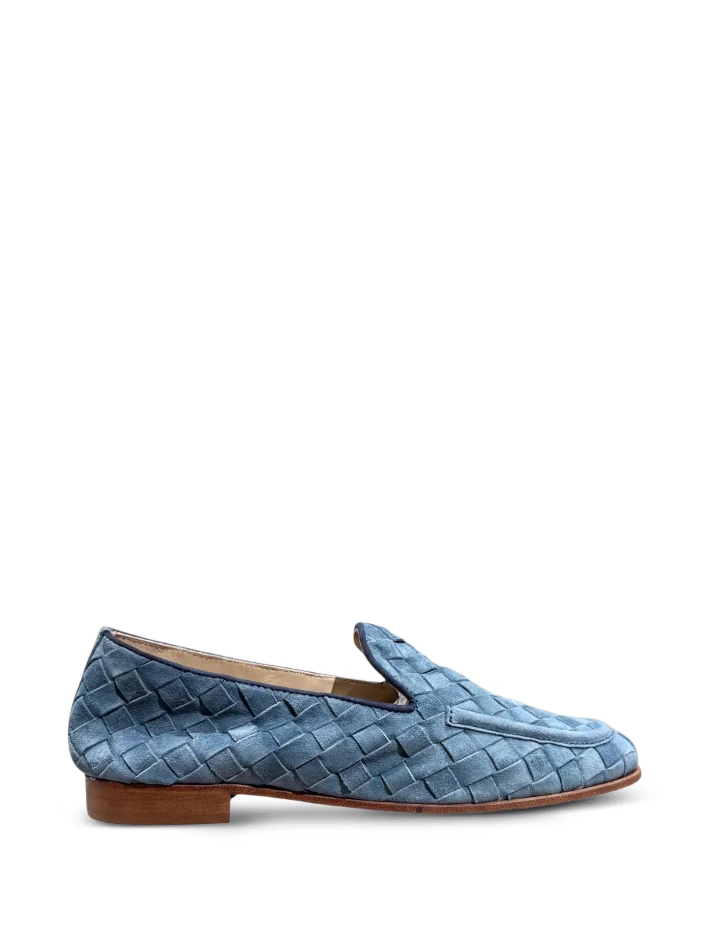 CALCE Baby Silk woven suede loafers - Blu