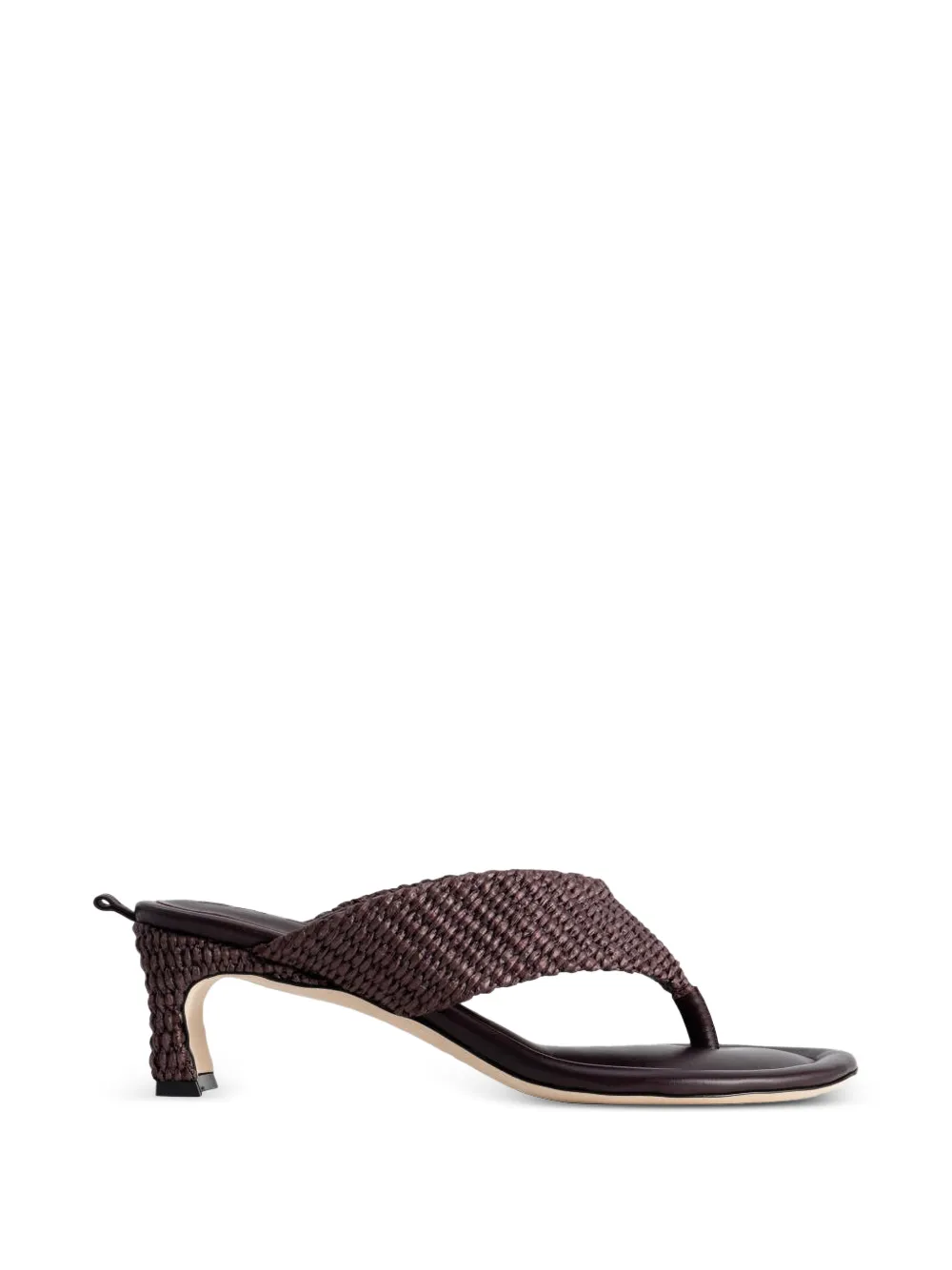 BY FAR Dasha raffia-woven mules - Rosso