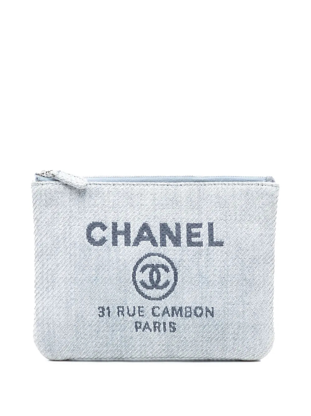 CHANEL Pre-Owned 2013-2014 Small Denim Deauville O Case clutch bag - Blu