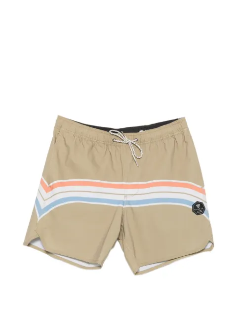 VISSLA Latitude stripe-print drawstring swim shorts